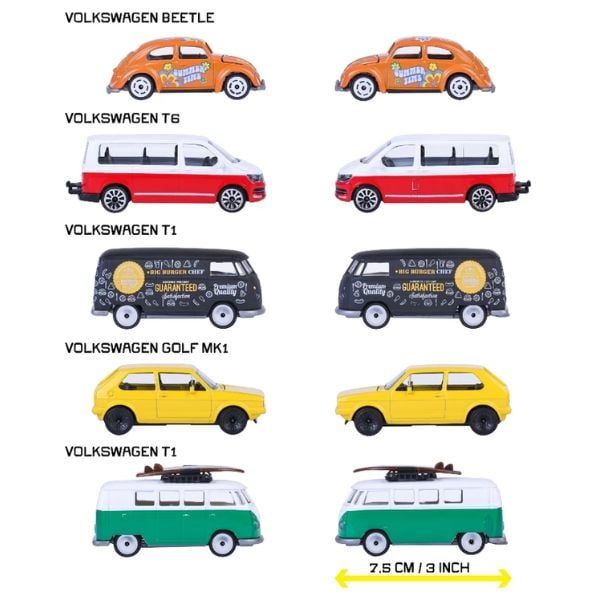 Xe Mô Hình MAJORETTE Volkswagen 5 Pieces Gift Pack - phù hợp sưu tầm