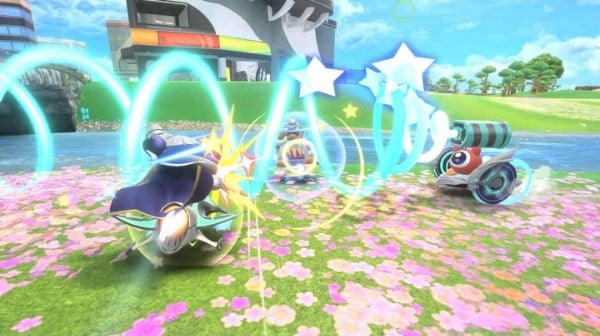 nShop bán băng game Kirby Air Riders trên Nintendo Switch 2 có chế độ City Trail như board game