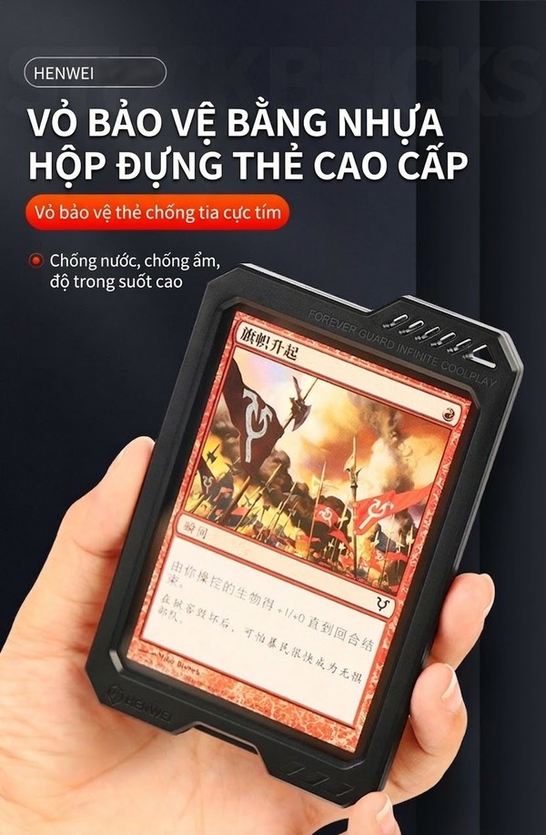 nShop bán Hộp Bảo Vệ Trưng Bày Thẻ Bài TCG Protective Shield Henwei có khả năng kháng nước chống ẩm