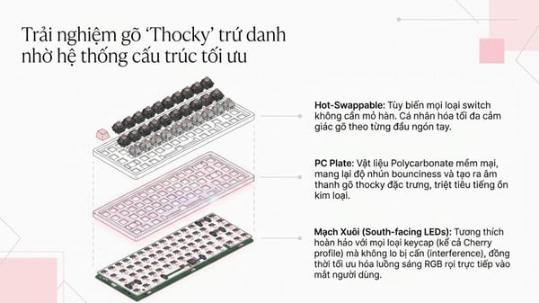 nShop bán Bàn phím cơ không dây AKKO 5087 V3 Prunus Lannesiana xuất được hóa đơn đỏ VAT giá tốt