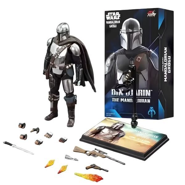 Mô hình Star Wars Action Figures Mandalorian - ZD Toys ZW10 - nhiều phụ kiện đi kèm