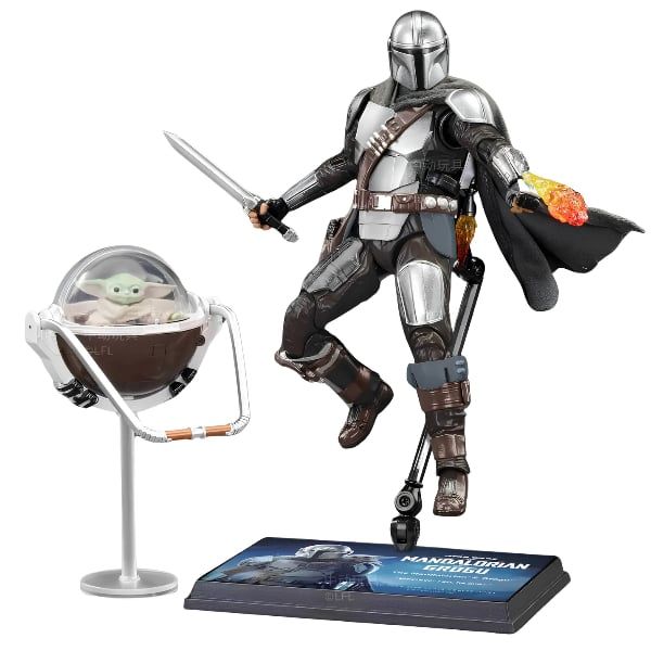 Mô hình Star Wars Action Figures Mandalorian & Grogu set - ZD Toys ZW12 - khớp linh hoạt