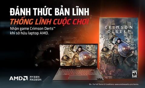 CHƯƠNG TRÌNH KHUYẾN MÃI: ĐÁNH THỨC BẢN LĨNH, THỐNG LĨNH CUỘC CHƠI CÙNG AMD – NHẬN NGAY SIÊU PHẨM CRIMSON DESERT™