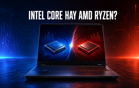 Nên chọn laptop Intel Core hay AMD Ryzen cho học tập và gaming?