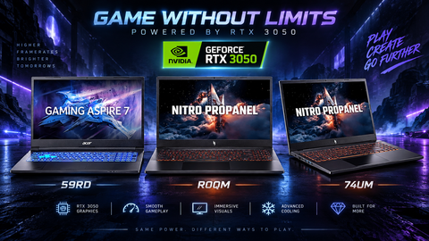 Laptop RTX 3050 2026: So sánh 59RD, R0QM, 74UM và các mẫu đáng mua tại Hangchinhhieu.vn