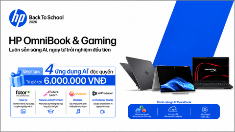Chương trình Ưu đãi HP Back To School 2026:  Tân binh tựu trường – Nhập hội AI toàn năng