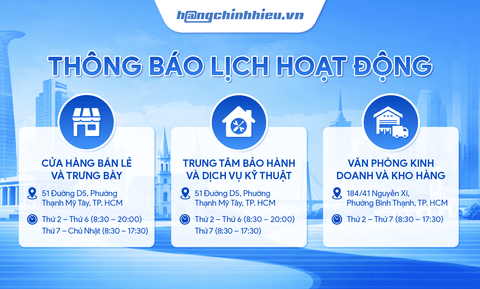THÔNG BÁO LỊCH HOẠT ĐỘNG TỪ HANGCHINHHIEU.VN
