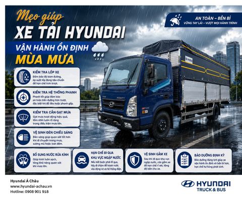 MẸO GIÚP HYUNDAI EX11XL VẬN HÀNH ỔN ĐỊNH TRONG MÙA MƯA