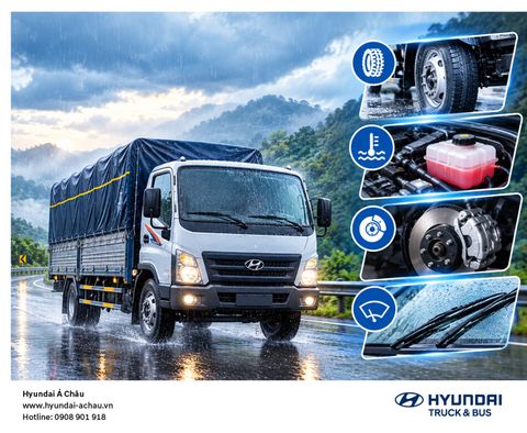 MẸO GIÚP XE TẢI VẬN HÀNH ỔN ĐỊNH MÙA MƯA