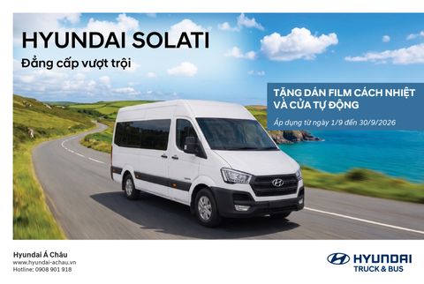CHƯƠNG TRÌNH KHUYẾN MÃI THÁNG 9 HYUNDAI SOLATI – ƯU ĐÃI HẤP DẪN TẠI HYUNDAI Á CHÂU