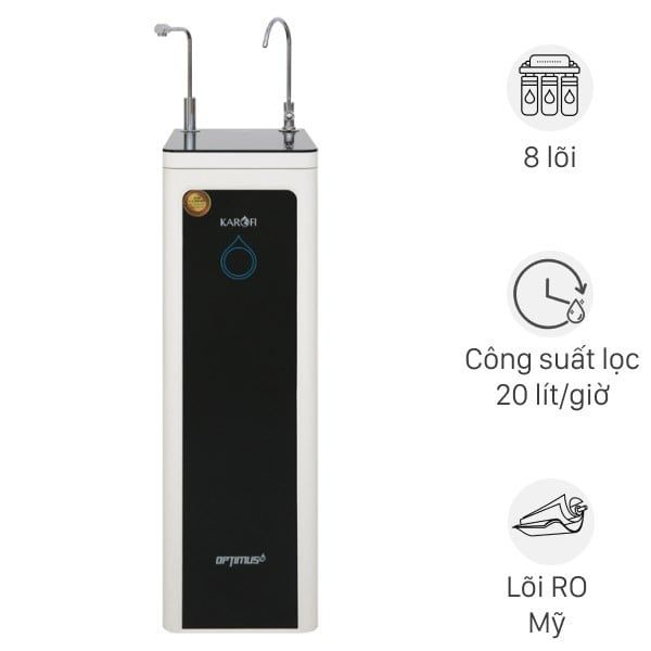 Máy lọc nước Karofi O H128 công nghệ lọc 8 cấp hiện đại