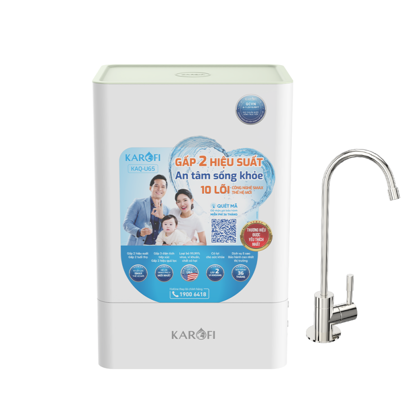 Máy lọc nước Karofi KAQ-U65 10 lõi có ưu điểm nổi bật gì?
