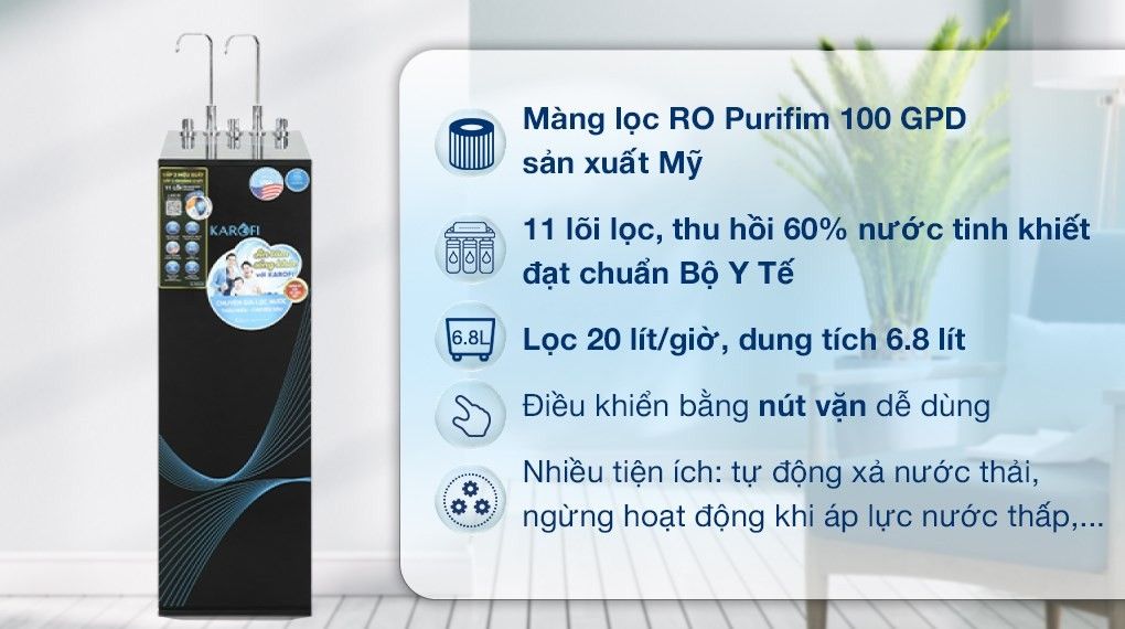 Máy lọc nước nóng lạnh Karofi KAD-X56 đáng mua không