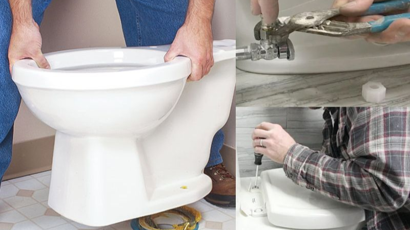 Cách tháo bồn cầu đúng kỹ thuật tại nhà đơn giản, an toàn