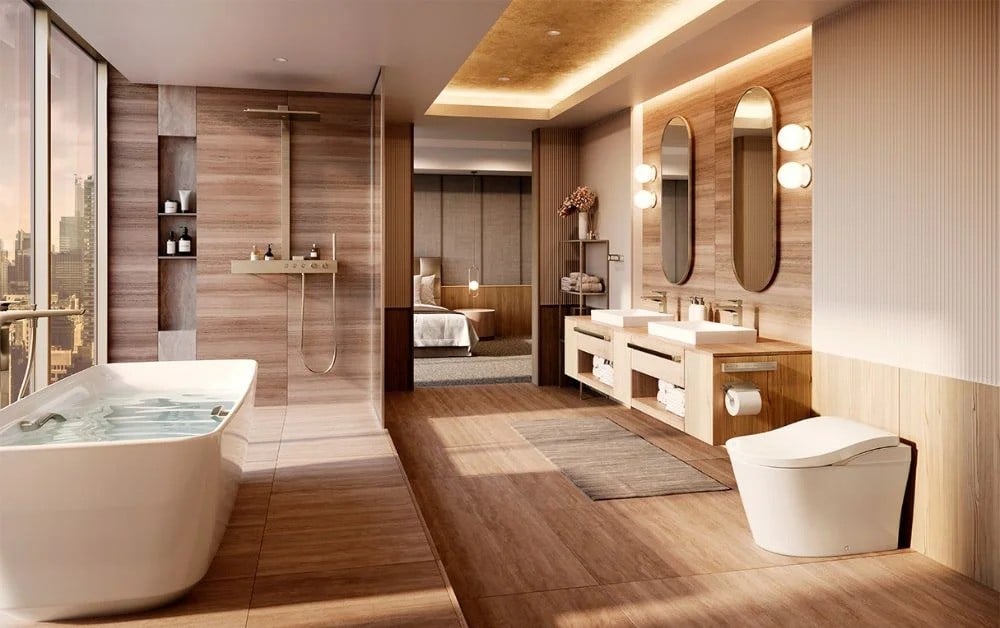 50+ Mẫu decor nhà tắm TOTO đẹp, tiện nghi và tối ưu không gian