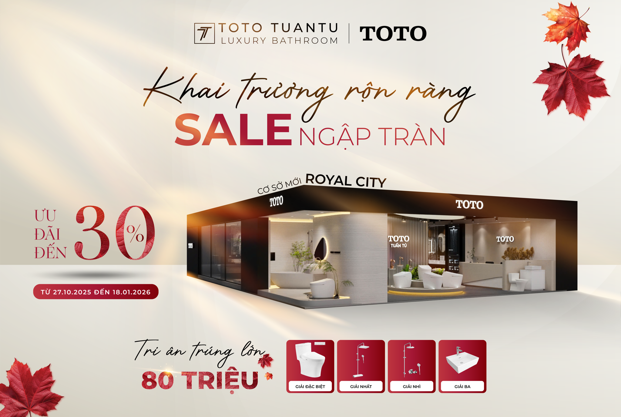 🎉 MỪNG KHAI TRƯƠNG CƠ SỞ 2 TẠI ROYAL CITY 🎉 TẶNG ƯU ĐÃI VÀNG!