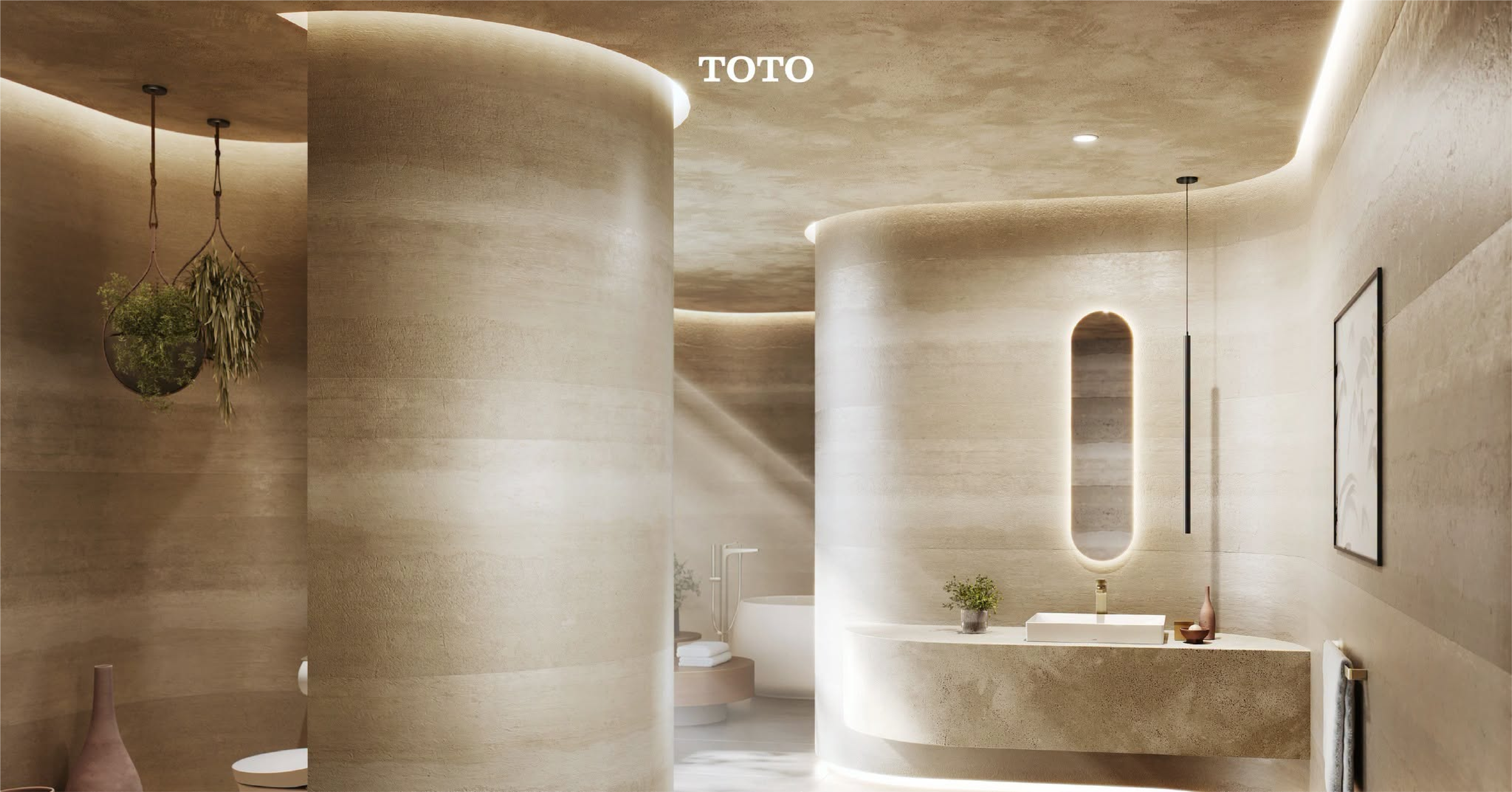 Phòng tắm phong cách ORGANIC MODERN TOTO