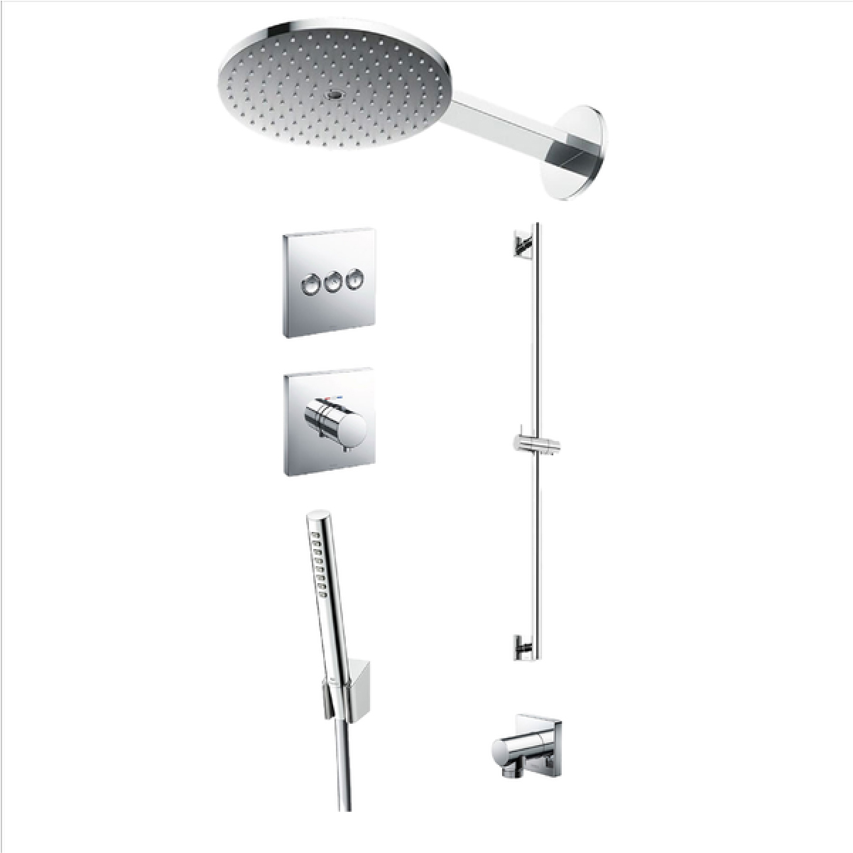 Bộ sen tắm nhiệt độ âm tường đa chức năng TOTO