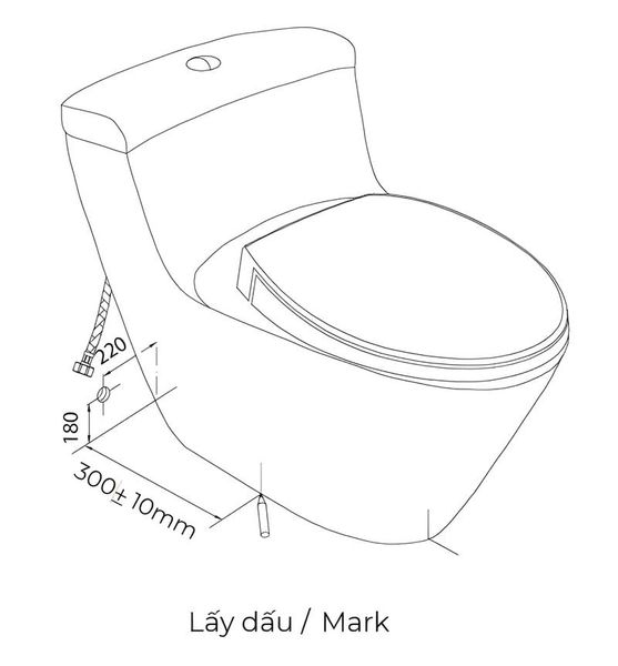 Xác định vị trí tâm xả và đường ống giúp lắp đặt bồn cầu treo tường chính xác, đảm bảo tính thẩm mỹ