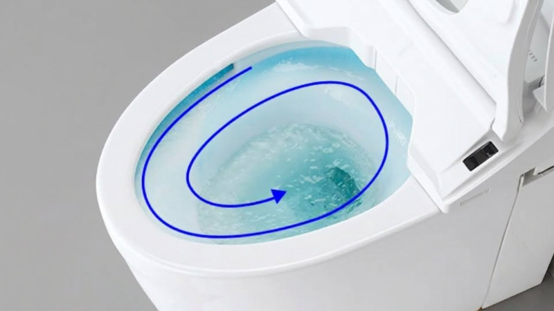 Công nghệ xả xoáy Tornado TOTO giúp chống xả yếu bền vững