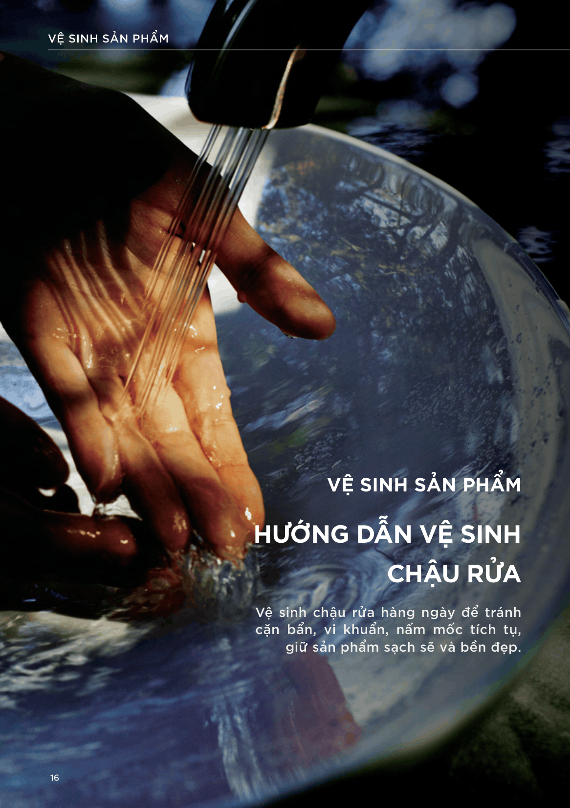 Hướng dẫn vệ sinh chậu rửa TOTO