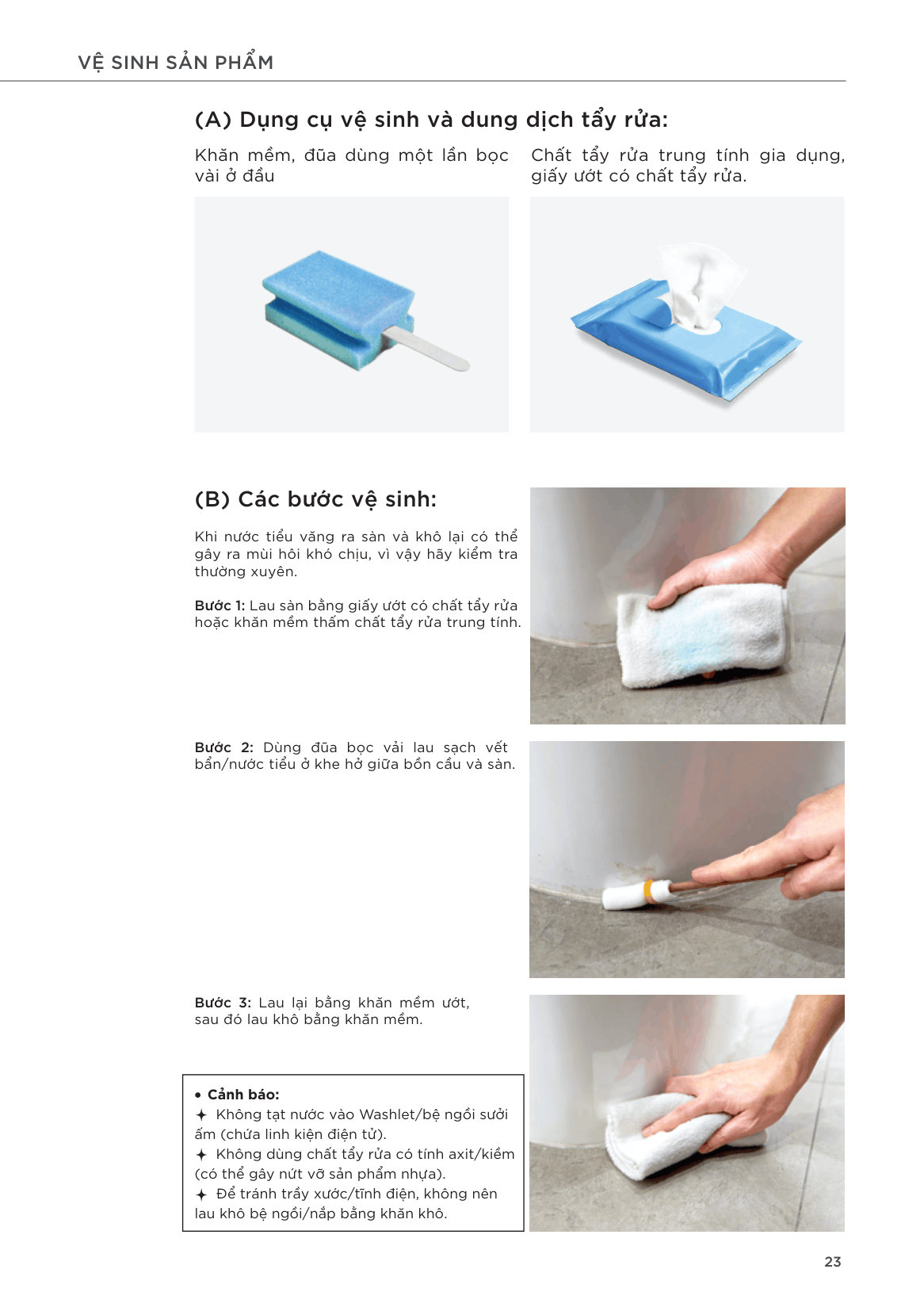 Các bước vệ sinh sàn nhà