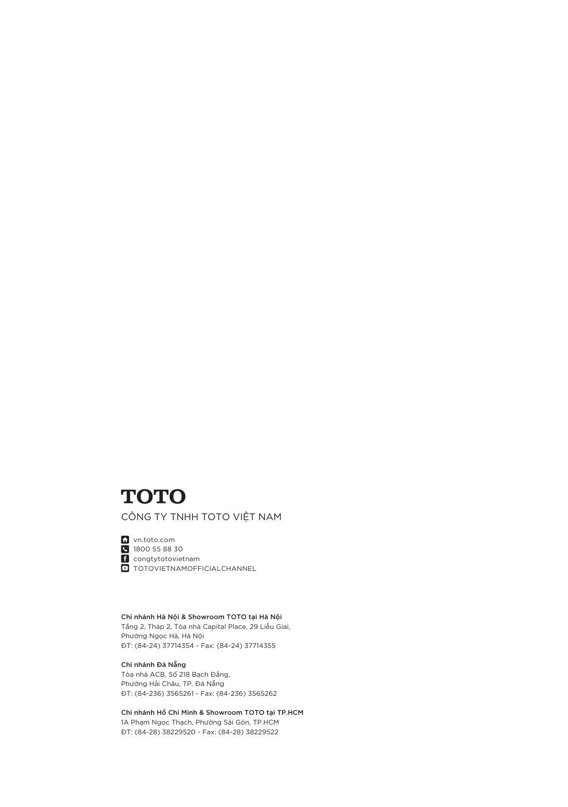 Thông tin TOTO Việt Nam
