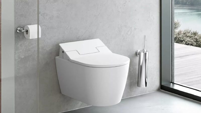 Bồn cầu treo tường hợp xu hướng phòng tắm tối giản