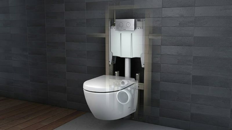 Bồn cầu treo tường cần tường dày hoặc hộp kỹ thuật phù hợp