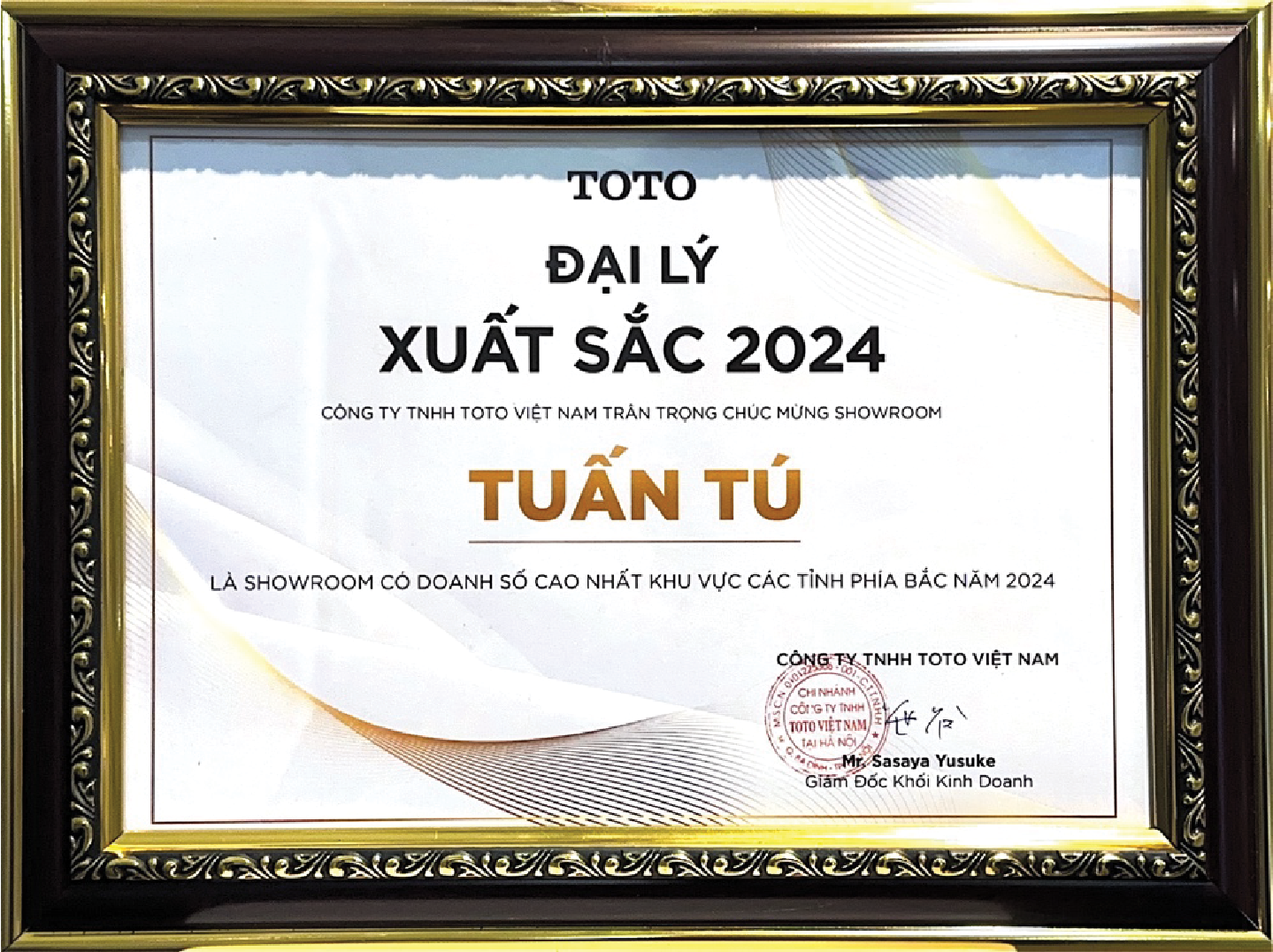 Showroom có doanh số cao nhất khu vực các tỉnh phía Bắc năm 2024