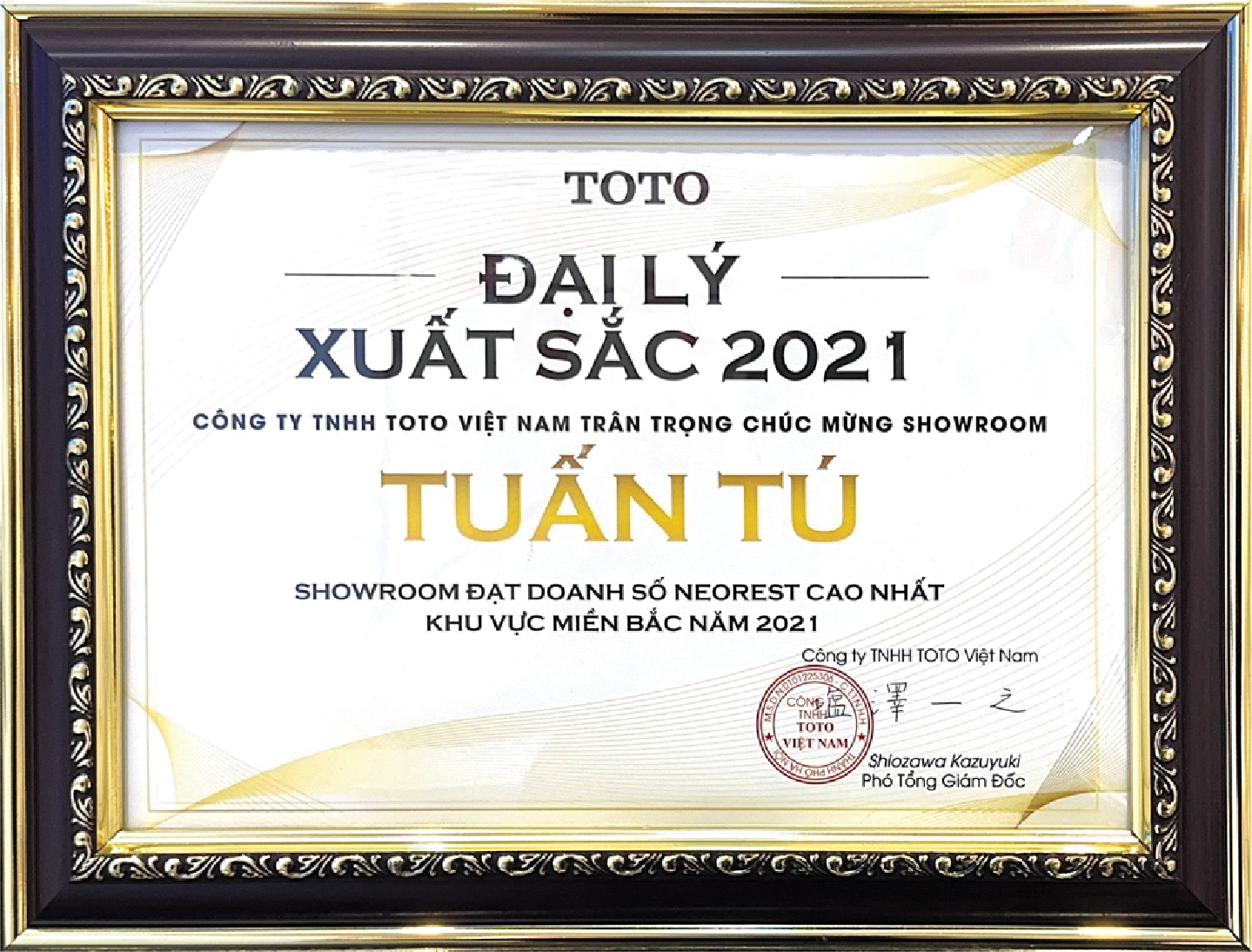 Đại lý có doanh số NEOREST cao nhất khu vực các tỉnh phía Bắc năm 2021