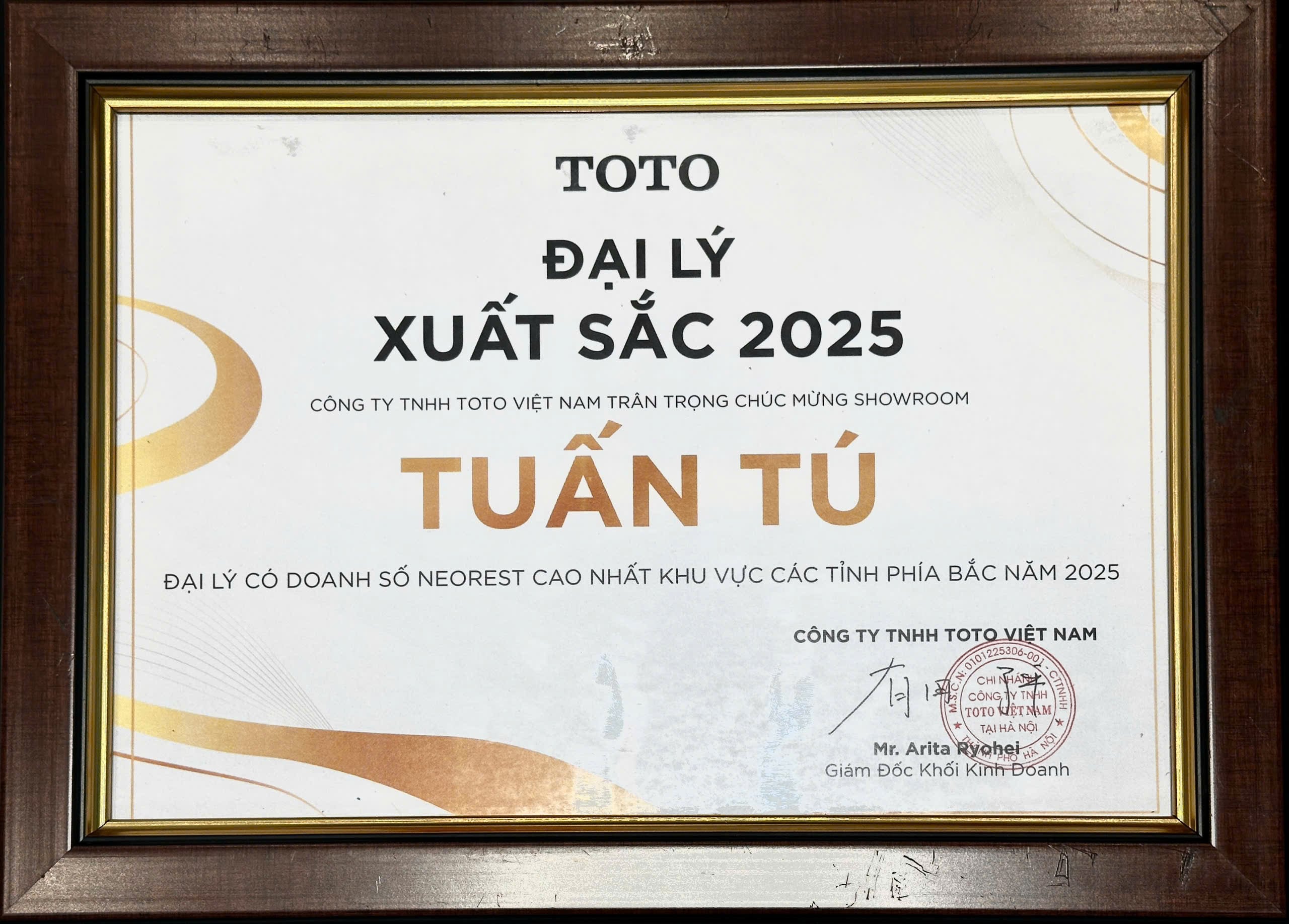 Đại lý có doanh số NEOREST cao nhất khu vực các tỉnh phía Bắc năm 2025