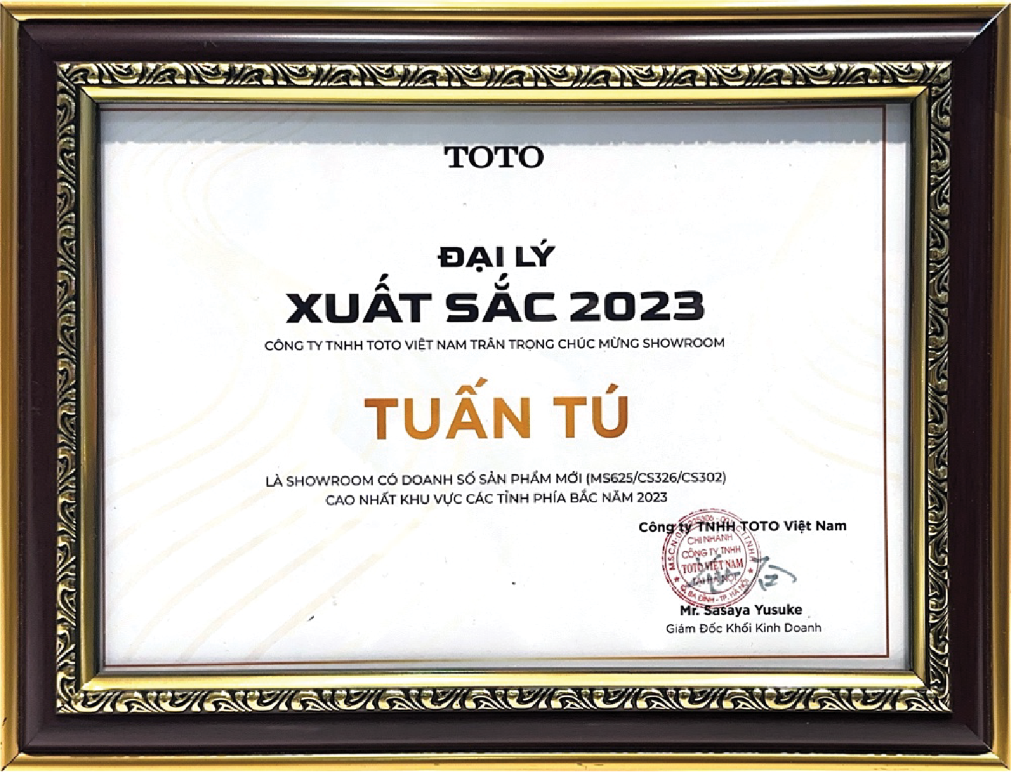 Đại lý có doanh số sản phẩm mới cao nhất khu vực các tỉnh phía Bắc năm 2023