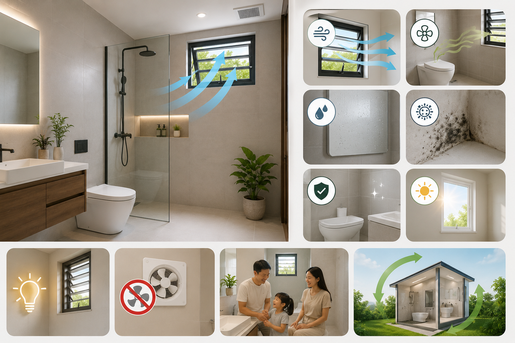 Lợi ích và công dụng của cửa thông gió nhà vệ sinh