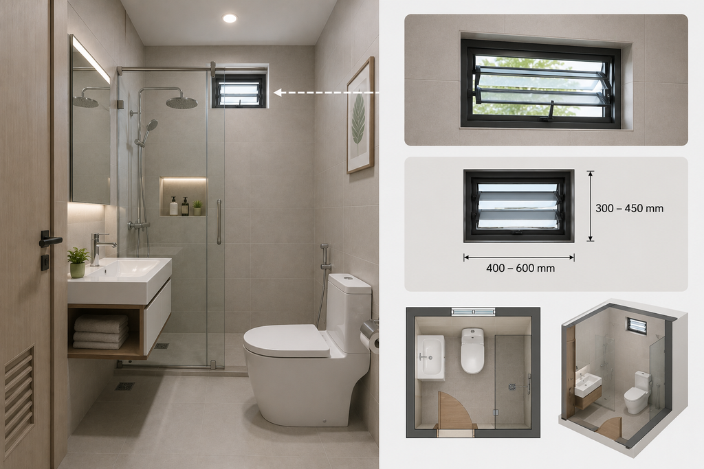 Nhà vệ sinh nhỏ dưới 3m²