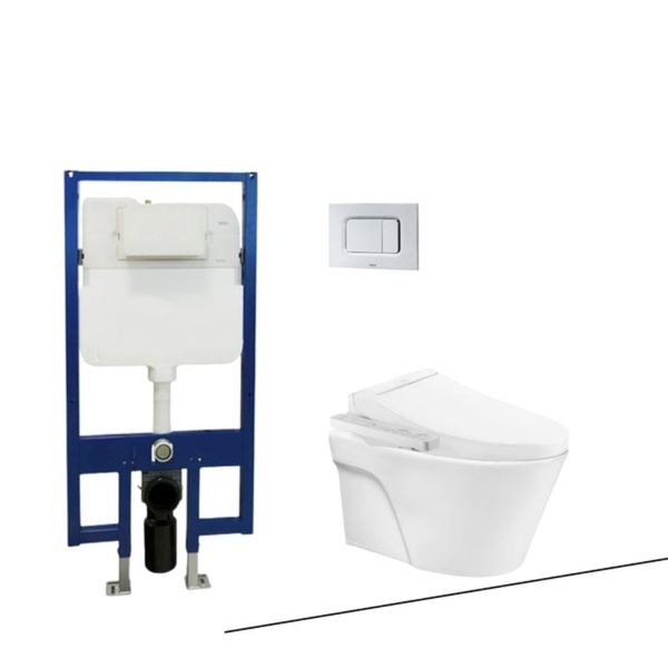 Bồn cầu treo tường CW822RA kèm nắp rửa điện tử WASHLET dòng C2 TCF23410AAA
