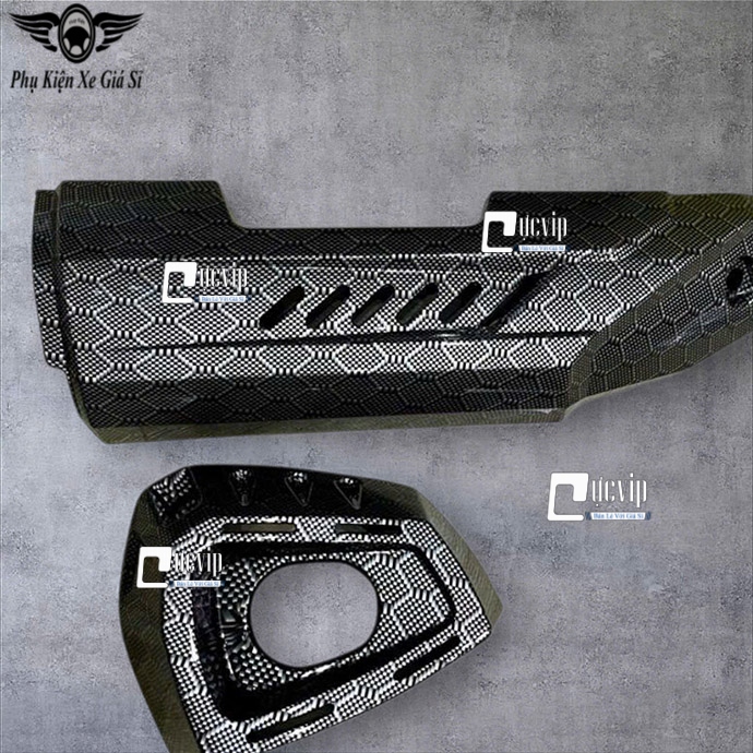 [Kiểu Thái] Ốp Che Pô + Đích Pô Winner X V2 V3 V4 V5 (Carbon) [Lắp Không Cần Chế] MS6831