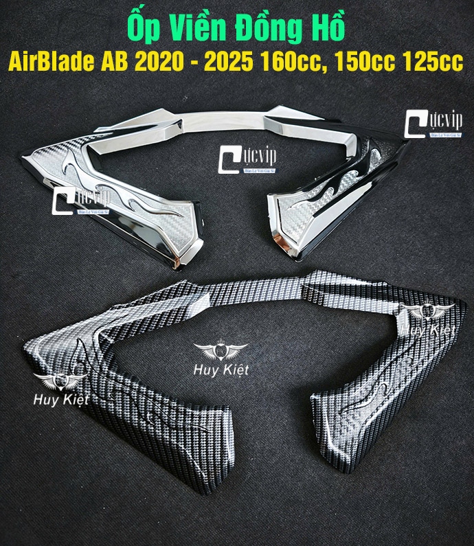 Ốp Viền Đồng Hồ AirBlade AB 2020 - 2025 160cc, 150cc 125cc Xi Mạ Crom, Carbon MS6816