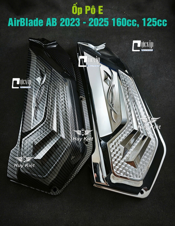 Ốp Pô E AirBlade AB 2023 - 2025 160cc, 125cc Xi Mạ Crom, Carbon MS6813