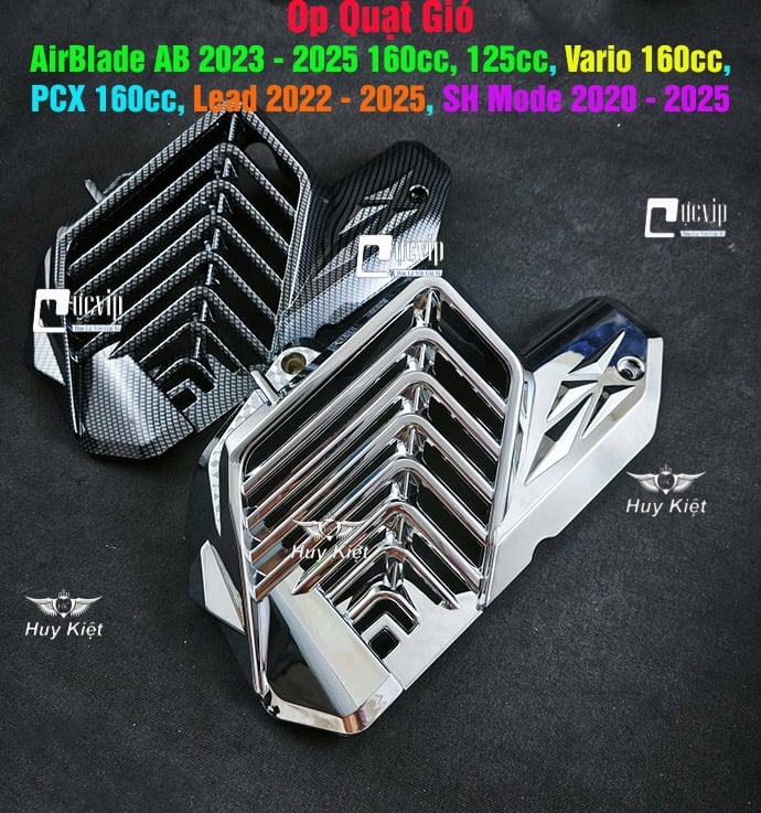 Ốp Quạt Gió AirBlade AB 2023 - 2025 160cc, 125cc, Vario 160cc, PCX 160cc, Lead 2022 - 2025, SH Mode 2020 - 2025 Xi Mạ Crom, Carbon MS6814