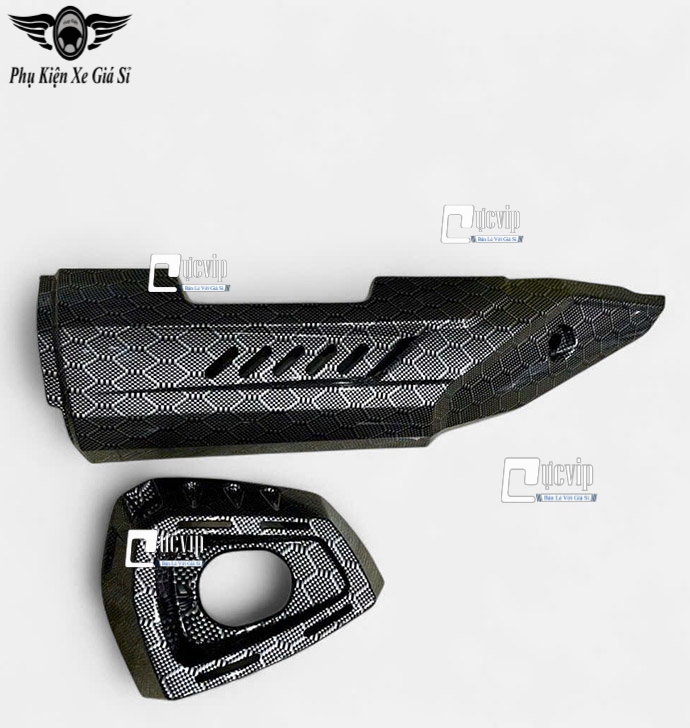 [Kiểu Thái] Ốp Che Pô + Đích Pô Winner X V2 V3 V4 V5 (Carbon) [Lắp Không Cần Chế] MS6831