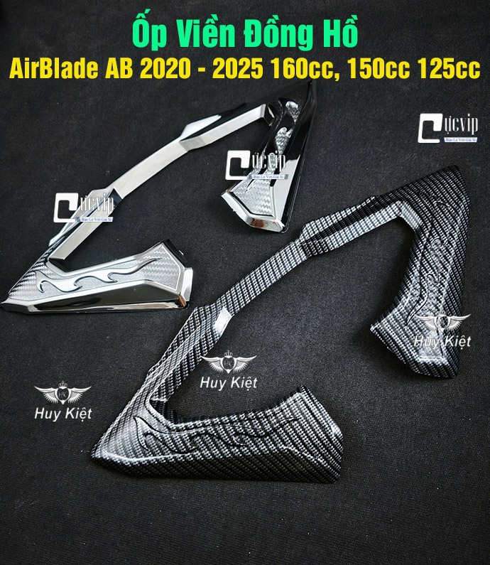 Ốp Viền Đồng Hồ AirBlade AB 2020 - 2025 160cc, 150cc 125cc Xi Mạ Crom, Carbon MS6816