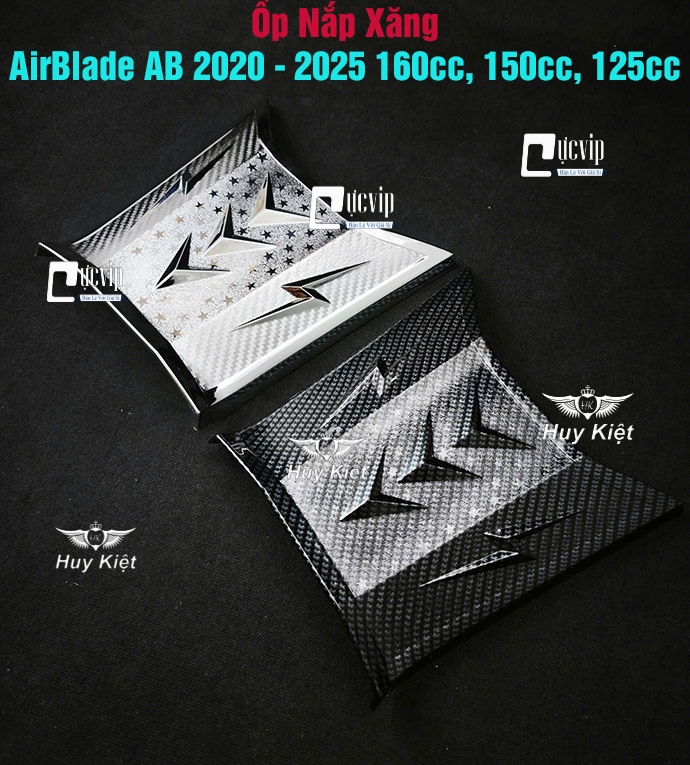 Ốp Nắp Xăng AirBlade AB 2020 - 2025 160cc, 150cc, 125cc Xi Mạ Crom, Carbon MS6812