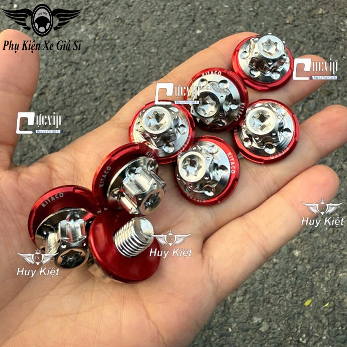 Ốc Chân Kính (Gương) Bông D3 Inox 304 [Tặng Lông Đền KITACO ĐỎ] Gắn Wave, Dr, Cub, Fu, AB, Vario, PCX, Vision, SH, SH Mode, Lead, Sonic, Win, Ex, Si, NVX, Yaz (Giá 1 Ốc) MS6735