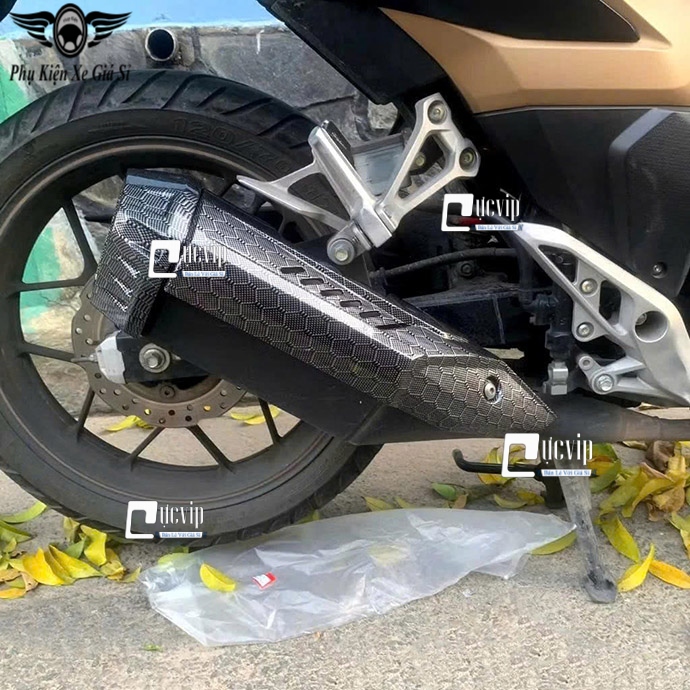 [Kiểu Thái] Ốp Che Pô + Đích Pô Winner X V2 V3 V4 V5 (Carbon) [Lắp Không Cần Chế] MS6831