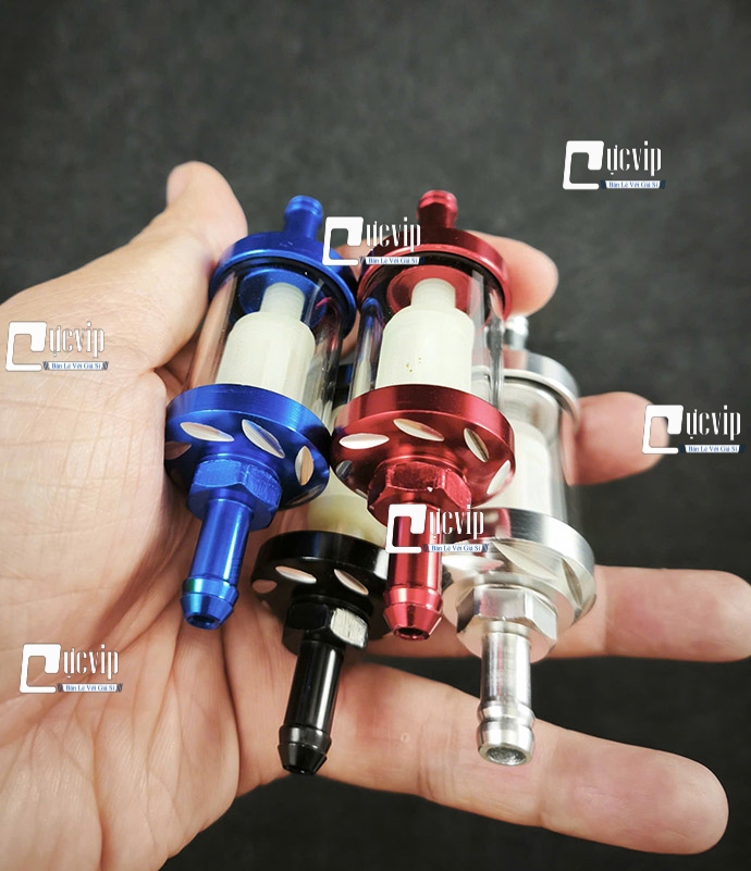 [Size Lớn] Lọc Xăng Thủy Tinh Trong Suốt Gắn Future Wave Dream Sirius Jupiter Cub MS6760