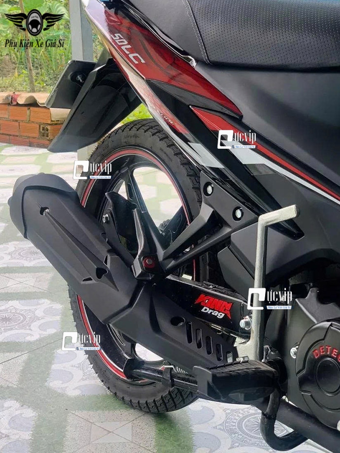 [Kiểu Thái] Ốp Che Pô (LC V6) + Đích Pô Exciter 150 (Đời 2015 - 2020) [Lắp Không Cần Chế] MS6829