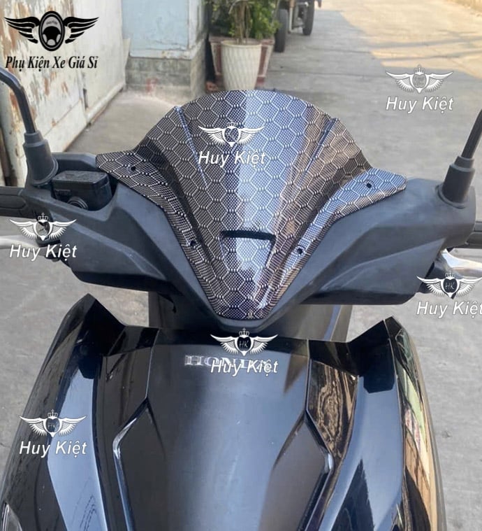 [Mẫu Mới] [Tặng Kèm 4 Ốc] Mão Chắn Gió Carbon, Khói Airblade AB 2026 125cc 160cc MS6889