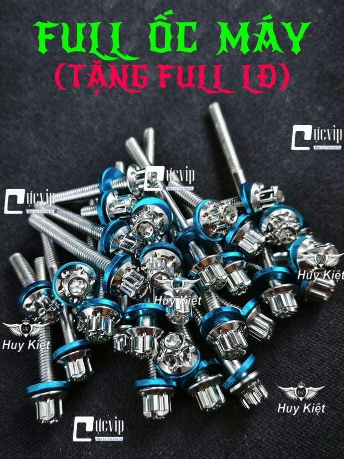 [Tặng FULL Lông Đền] [INOX 304] Full Bộ Ốc Lốc Máy Salaya D3 SH PCX Ex Win Raider Wa Dr Si Fu AB Vario Sonic Scoopy Vision Lead R15 MSX Jupiter Nouvo