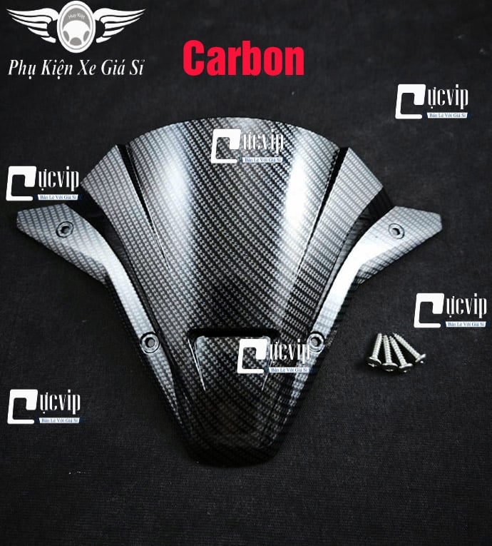 [Mẫu Mới] [Tặng Kèm 4 Ốc] Mão Chắn Gió Carbon, Khói Airblade AB 2026 125cc 160cc MS6889